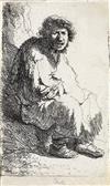 REMBRANDT VAN RIJN Beggar Seated on a Bank.